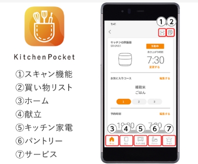 パナソニックIH炊飯器のキッチンポケットアプリで出来ること